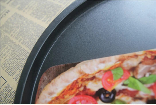 1 шт. 13 дюймов Thicking тарелка для пиццы, инструменты для выпечки, лоток для пиццы, домашняя печь для выпечки, микроволновая печь с антипригарным покрытием, форма для пиццы J0503