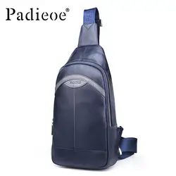 Padieoe мужская сумка на плечо из натуральной кожи, поясная сумка, Повседневная нагрудная сумка, рюкзак на плечо, модные сумки через плечо