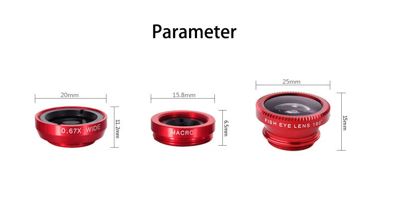 3 в 1 объектив мобильного телефона 0.67X широкоугольный объектив 10X макрообъектив 180 ° объектив рыбий глаз для смартфона ноутбука планшета