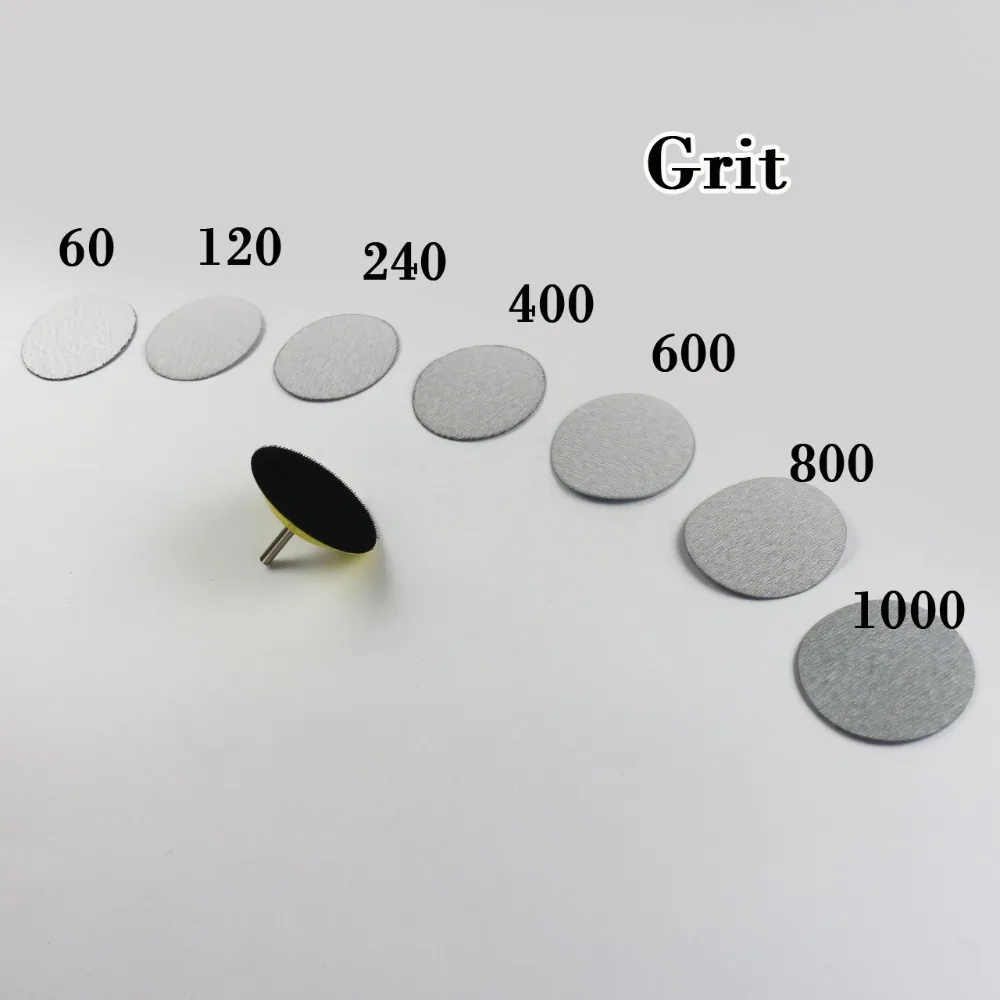 Шлифовальный диск 30 шт. 3 дюйма Сухой шлифовальный белый абразивный бумажный песочный бумажный присоска шлифовальный диск электрический шлифовальный станок аксессуары инструмент