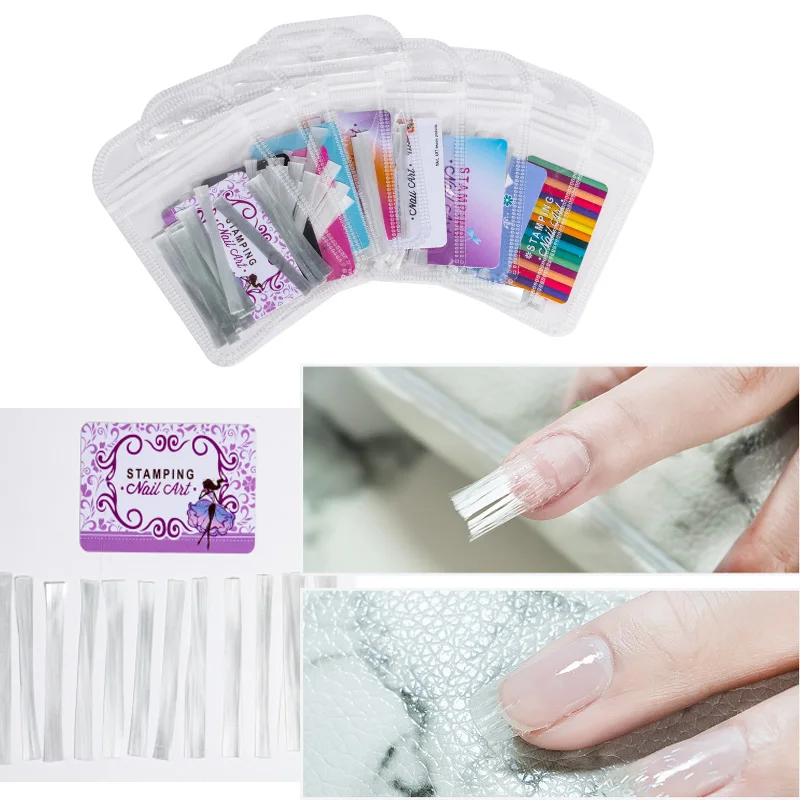 10 шт./упак. стекловолокна craper гвоздь для наращивание ногтей расширение fibernails