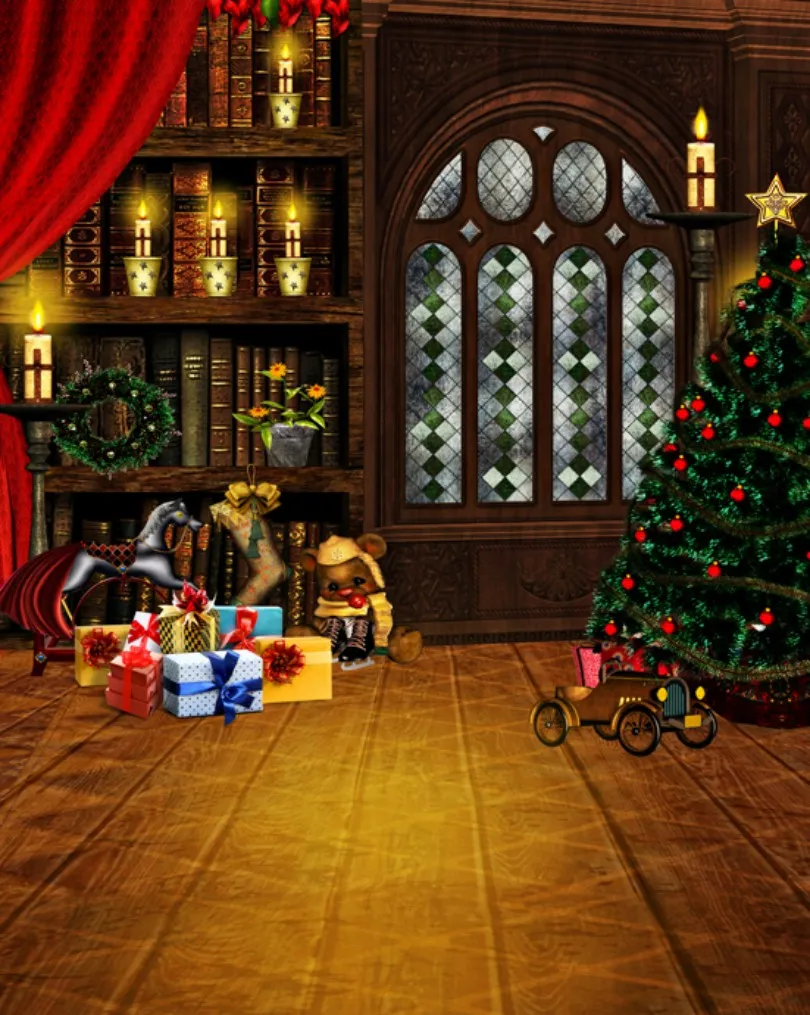 

200cmX150cm christmas backdrops photography holiday gift newborn backdrop L836