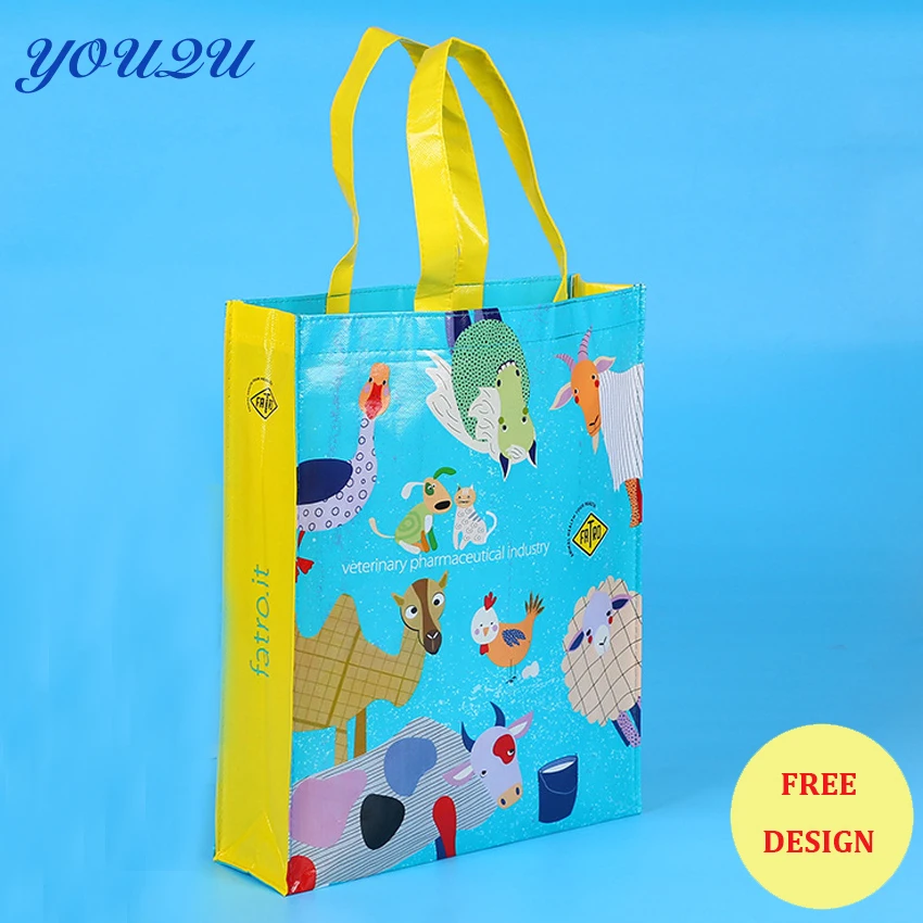 

customize pictures printing on pp non woven shopping bag