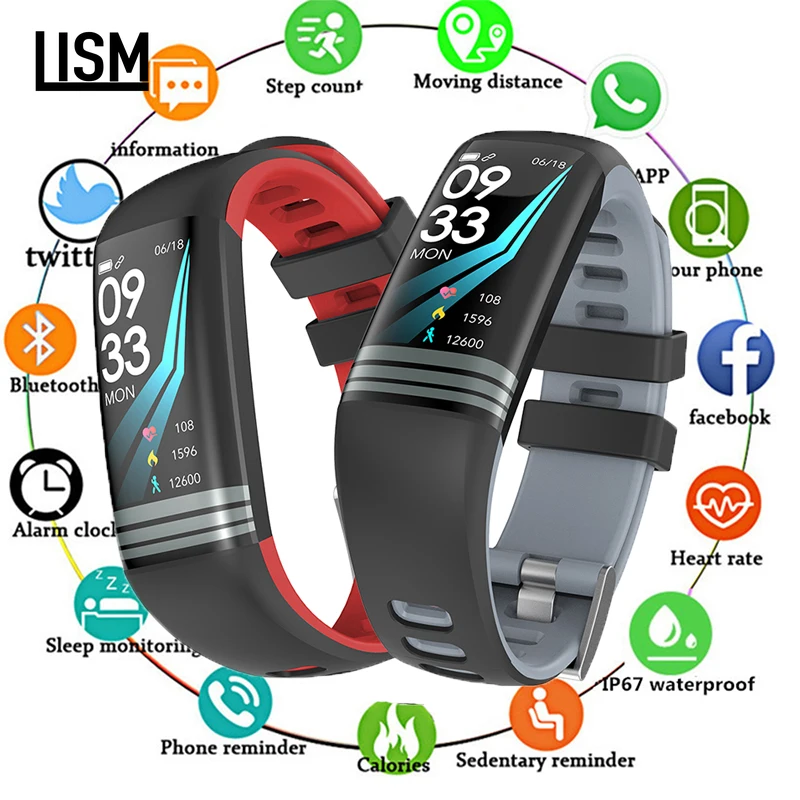 

Smart Watch Fitness Bracelet Blood Pressure Heart Rate Monitor Smart Band Watch Mutiple Sport Mode Wristbands for Xiao Mi Huawei