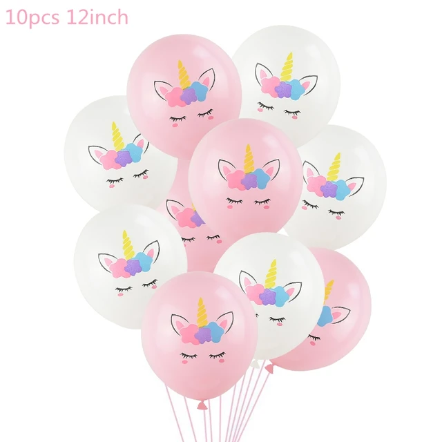 1 Set Unicorn Party Balloons Birthday Baloon Unicorn Decoration Latex Confetti Balloon Birthday Party Decoration Balloons Kids 10pcs B