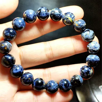 

Genuine Natural Blue Pietersite Gemstone Crystal Stretch 12mm Big Round Bead Natural Stone Bracelets For Women Men