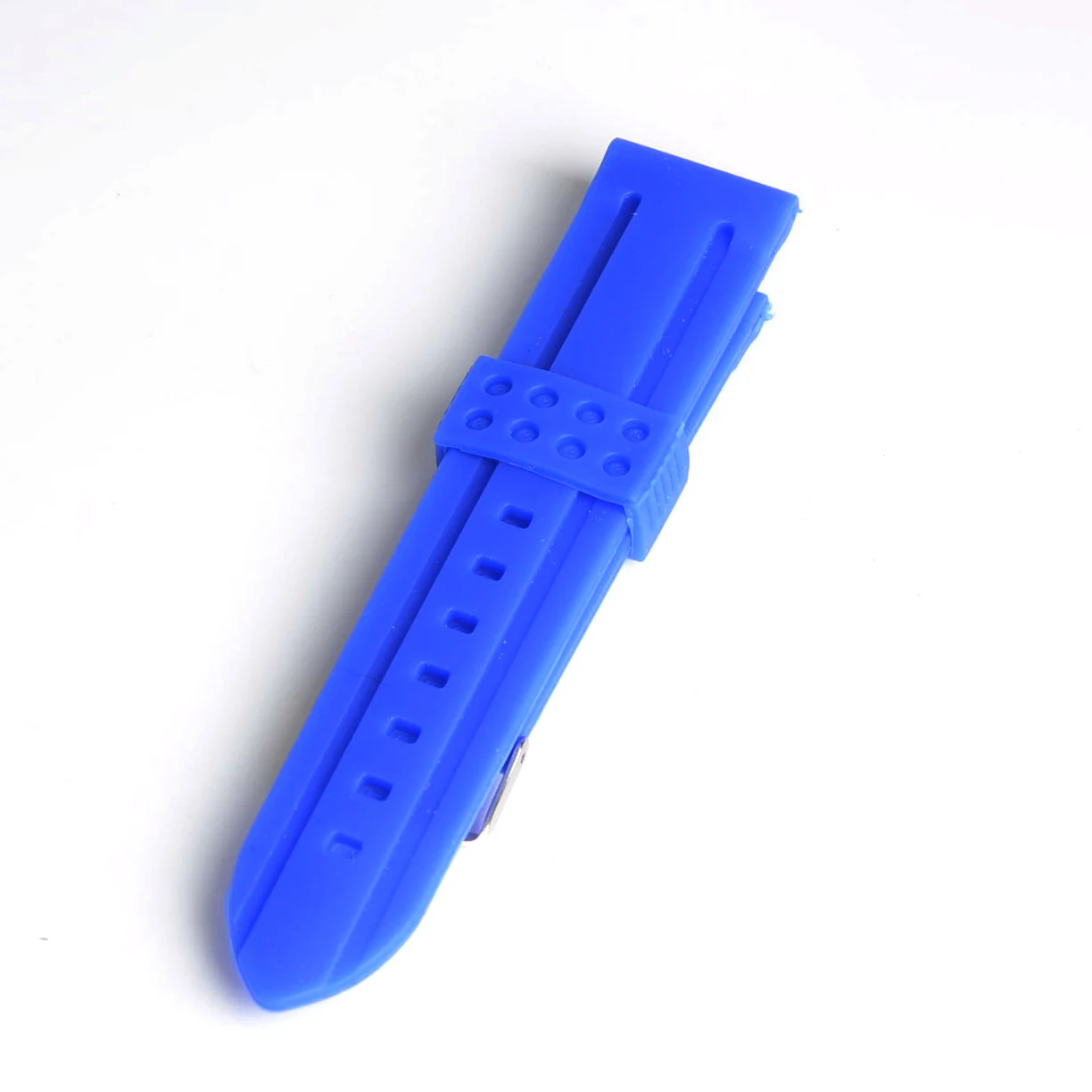 5pcs/lot Men Women 24mm Blue Silicone Watch Band Strap Bracelet Fashion Watchband SB0545in