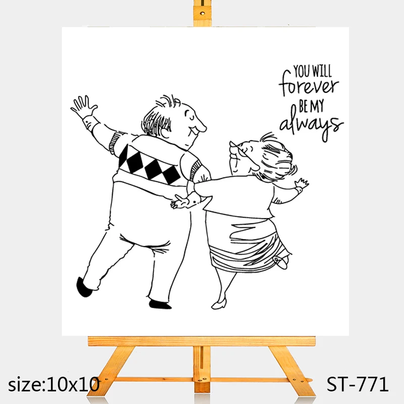 

AZSG zHappy elderly Clear Stamps/Silicone Transparent Seals for DIY scrapbooking Card Making