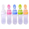 Newborn Baby Squeezing Feeding Bottle Silicone Training Rice Spoon Infant Cereal Food Supplement Feeder Safe Tableware Tools ► Photo 1/6