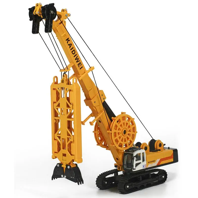 Alloy Diecast Trenching Machine Slot Spin Drilling Rig Digger Cable