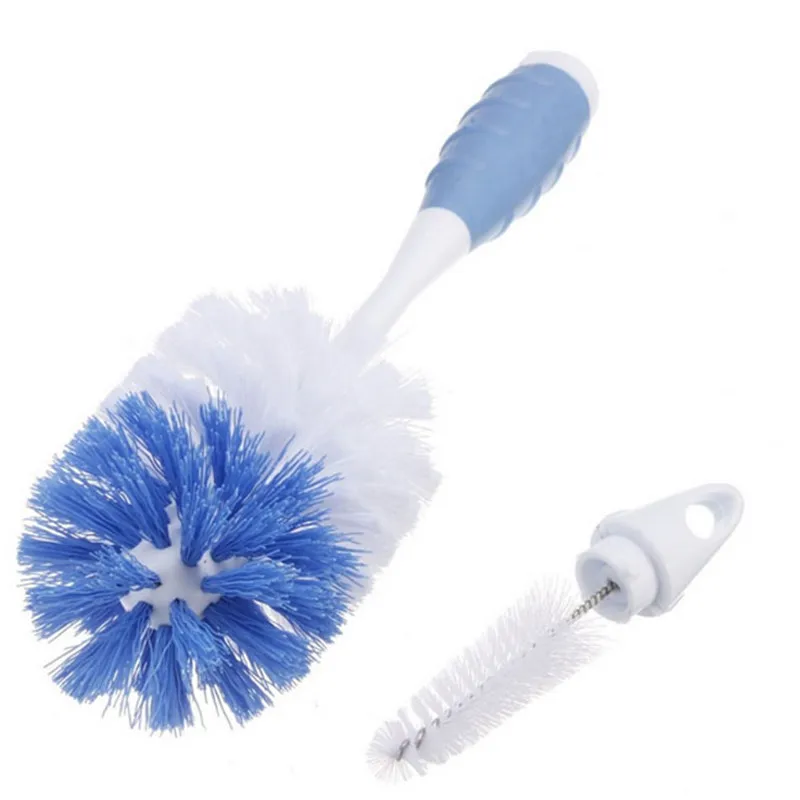 Newborn Baby Bottle Sponge Long Handle Brush Feeding Milk Bottle Brush Clean SP