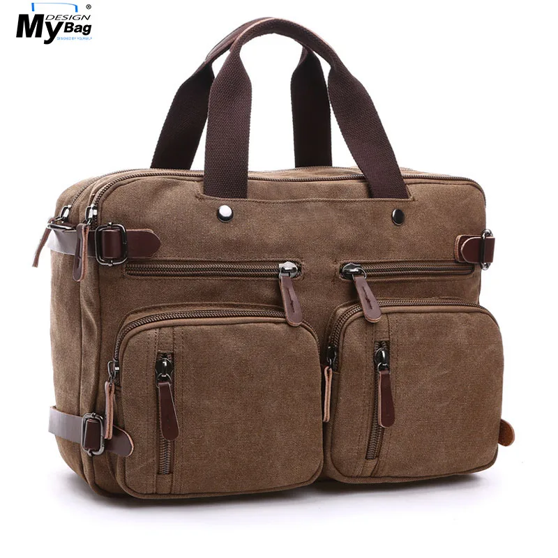 

DESIGN MYBAG Casual Men's Canvas Shoulder Bag Business Laptop Totes Bag Men Wearproof Crossbody Bags Handbag Travelling Bgs