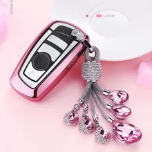 Кожаный чехол для ключей автомобиля для новых BMW X7 X5 X3, защитный чехол для ключей, кошельки, сумки с кольцами для ключей