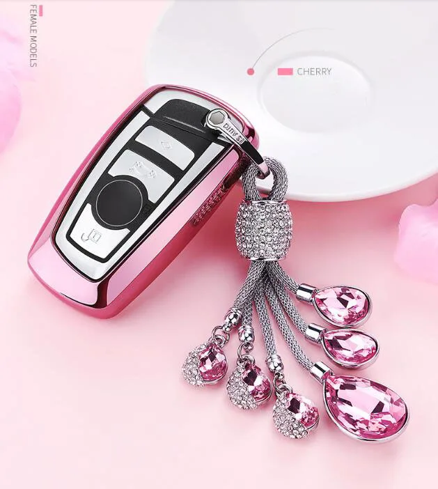 

LEATHER CAR KEY CASE FOR New BMW X7 X5 X3 KEY HOLDER PROTECTOR KEY WALLETS BAGS WITH KEY RINGS