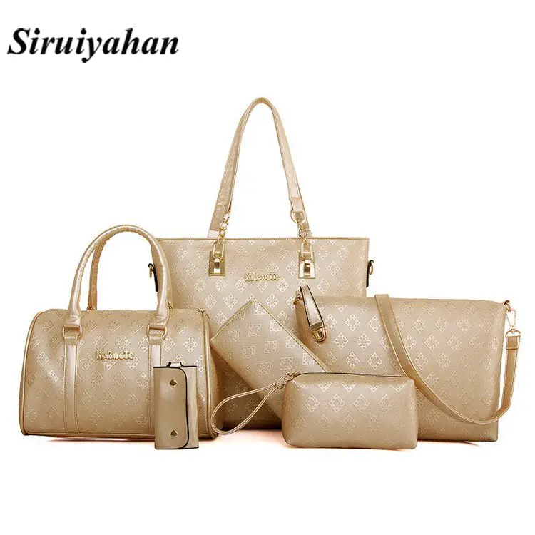 

6Piece/Set New Women Bags Leather Handbags Fashion Shoulder Bag Female Purse Ladies Crossbody Designer Brand Bolsa Feminina 2019