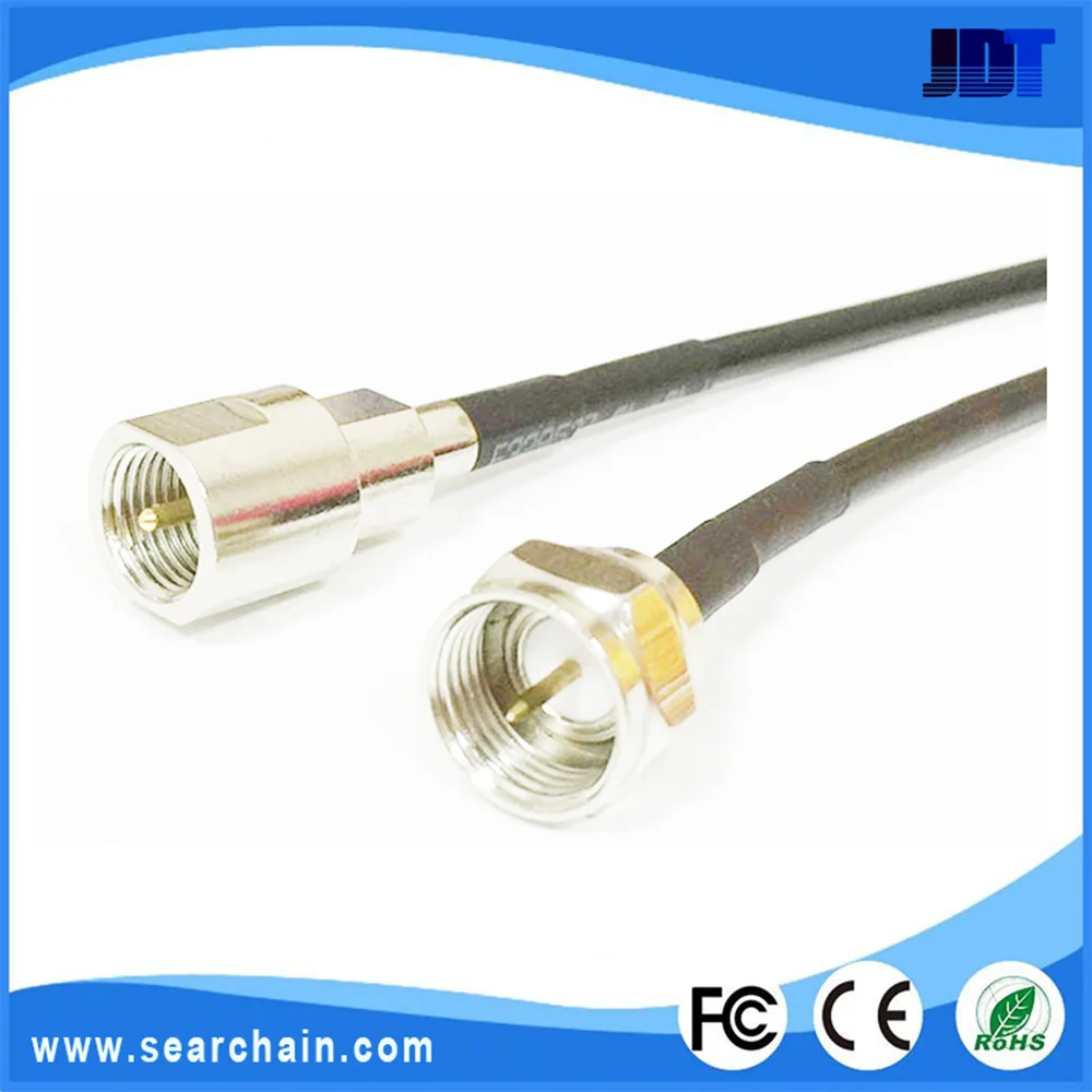 flexible coaxial cable FME male to F male connector with 10cm RG174