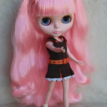 Кукла blygirl blyth розовая челка кудрявые волосы кукла 308BL9012 обычное тело 7 суставов DIY кукла для их макияжа