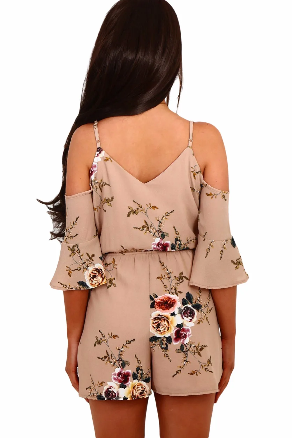 Apricot-Multi-Floral-Ruffle-Wrap-Cold-Shoulder-Playsuit-LC64278-21-6