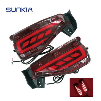 

SUNKIA New Car Rear Fog Light Lamp Car Styling Specific For Toyota Fortuner 2015 2016 2017 12V DC Brake Light