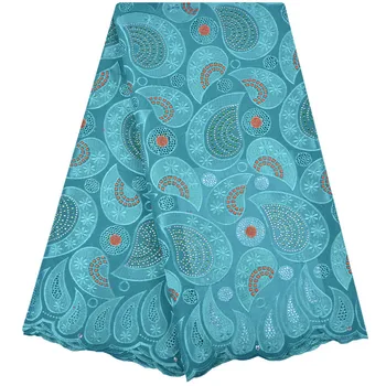 

African Voile Lace Fabric 2018 High Quality Lace Swiss Voile lace In Switzerland Cottongreen Dresses For Women S1217