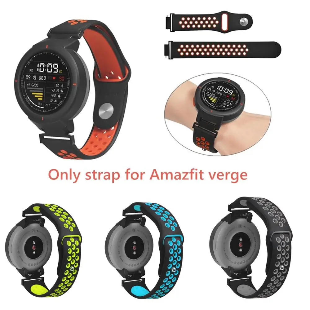 

strap silicone for Huami Amazfit Verge Smart Watch band Double color for xiaomi huami amazfit 3 Verge bracelet bands