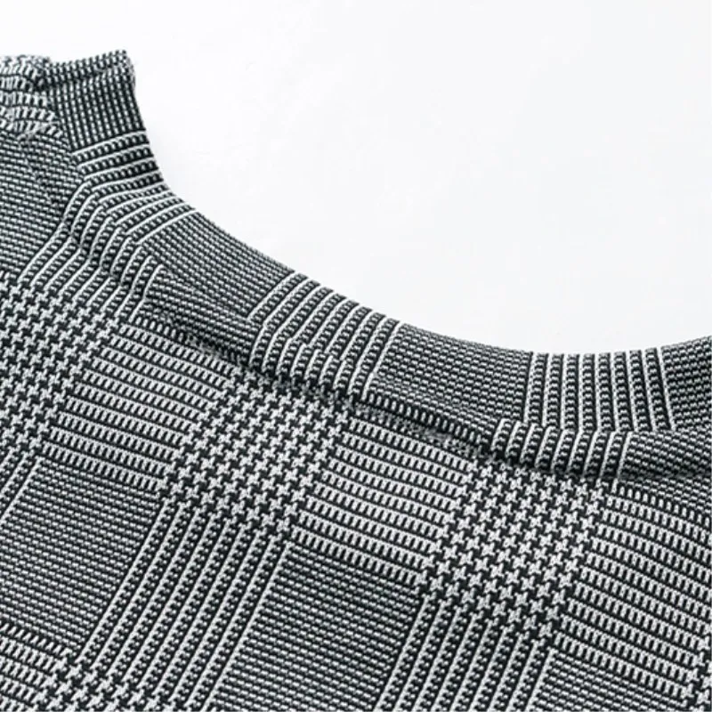 Для женщин Houndstooth Shirt короткий рукав клетчатая рубашка контрастные цвета топ