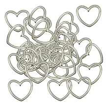 5 шт серебряного сплава сердце круг кольца DIY для женщин колье кожаное ожерелье ножные кольца Подвязки Пояс делая кольцо шеи