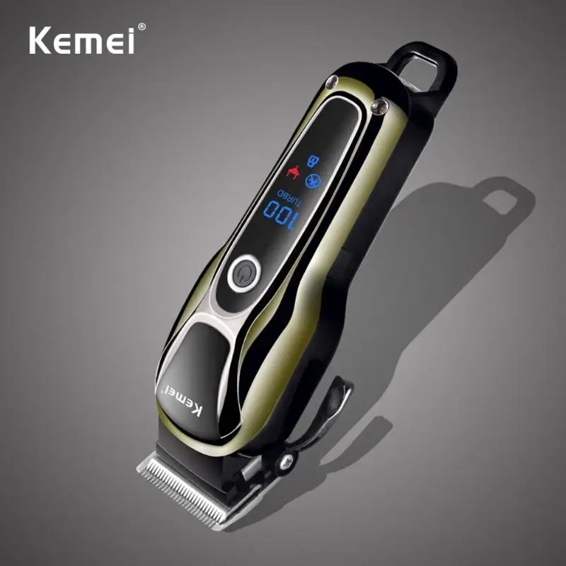 

Kemei KM-1990 Electric Hair Trimmer Rechargeable Hair Clipper Adjustable Hair Cutting Shaving Machine Barber Hairdresser