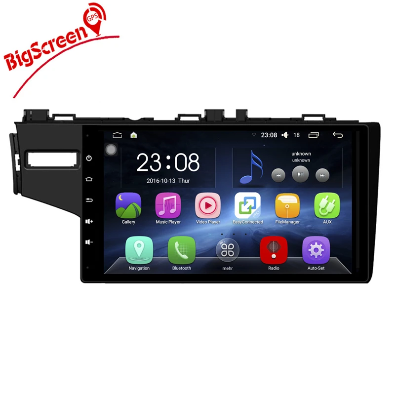 Best The Newest Android 6.0 Player GPS Navigation For Honda Fit 2014-2017 Left Hand Stereo Multimedia Free Map Bluetooth no DVD 2