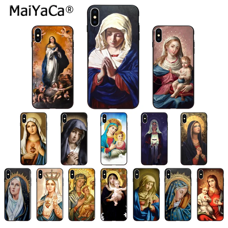 

MaiYaCa Virgin Mary Customer High Quality Phone Case for iPhone 6S 6plus 7 7plus 8 8Plus X Xs MAX 5 5S XR