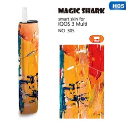 Волшебная картина с изображением акулы чехол стикер электронная сигарета печать этикетка стерео пленка удобное покрытие подходит для IQOS