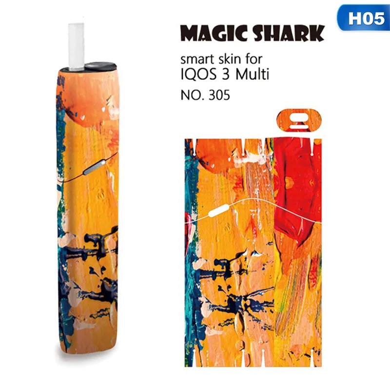 

Magic Shark Painting Case Sticker For IQOS 3 Multi E Cigarette Printing Label Stereo Film Smart Skin Suitable For IQOS 3.0 Multi