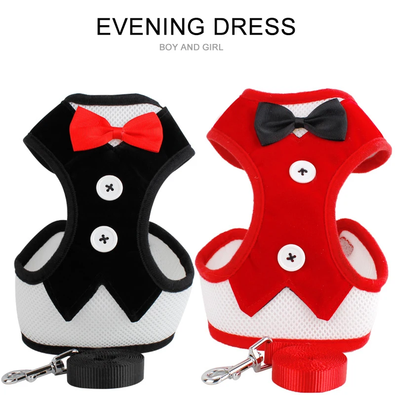 

Mesh Cat Harness and Leash Set Rhinestone Breathable Cat Collar Harnesses Vest Pet Traction for Small Medium Dog Cat Puppy