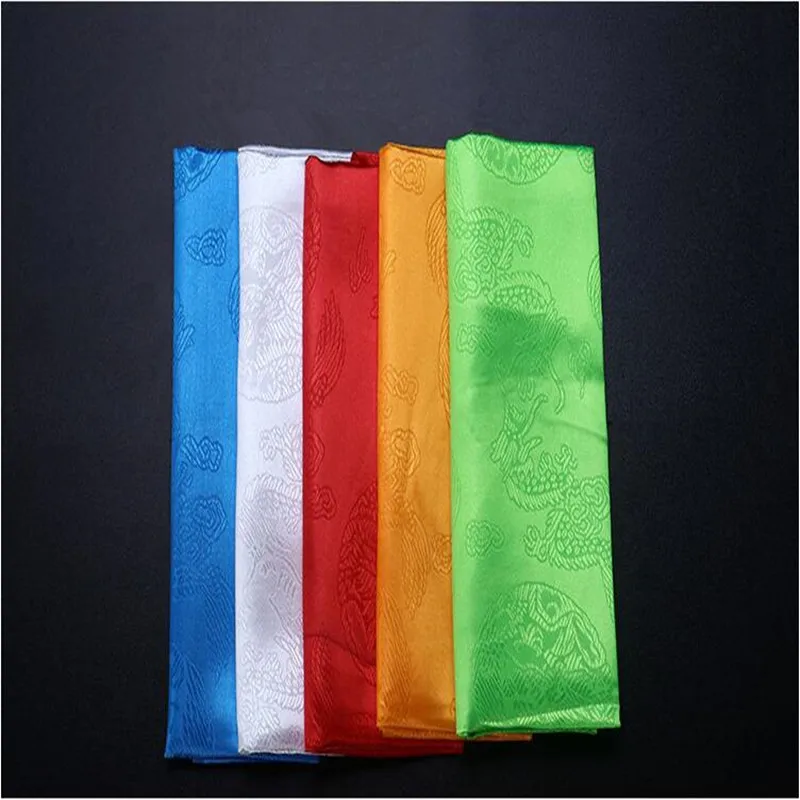 

Fresh and Lovely Luster High Grade Tibetan Buddhist Ritual Tantric Fabric Gorgeous Dragon and Phoenix Jacquard Satin 230cm*43cm
