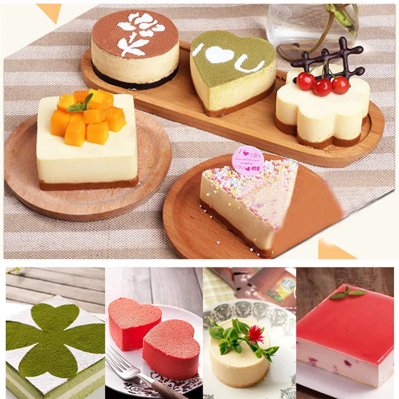 

TTLIFE 3 In Heart-Shaped//Square Stainless Steel Rice Ball Mould Cookie Cutter Pudding Jelly Foundant Biscuit Mold Baking Tools
