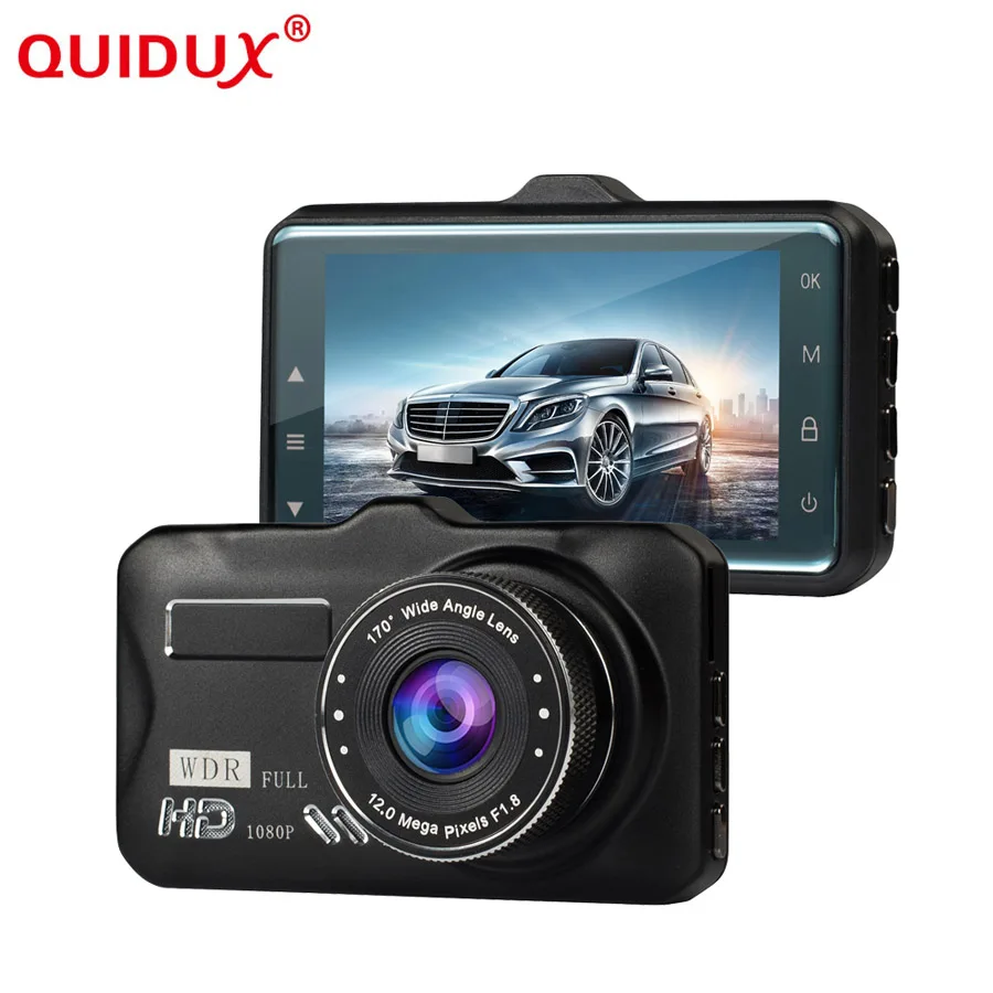 

QUIDUX Car dvr camera 3.0" Screen Full HD 1080P Vehicle Registrartor Video Recorder 170 Degree Wide Angle night vision dash cam