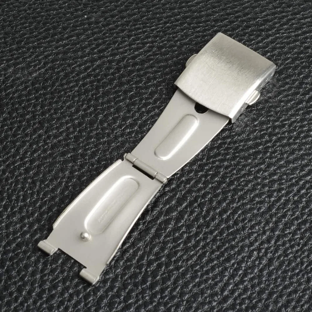 Doppio Pulsante Fold Chiusura Fibbia per Cinturino di Vigilanza Della Fascia di Distribuzione Fold Fibbia In Acciaio Inox 12 millimetri, 14mm, 16 millimetri, 18 millimetri, 20 millimetri, 22 millimetri  1511