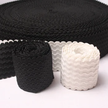 

10yard / lot 60mm width Clothin elastic white black lace trim stretch net lace ribbon for Baby hair accessories sewing materials