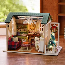 Деревянный Diy Кукольный миниатюрная мебель Наборы игрушки ручной работы судов роскошные виллы модель здания головоломки Кукольный домик игрушки для подарков