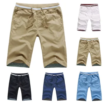 

Men pants Men's Summer Fashion Pure Color Casual Loose Belt Drawstring Beach Pants