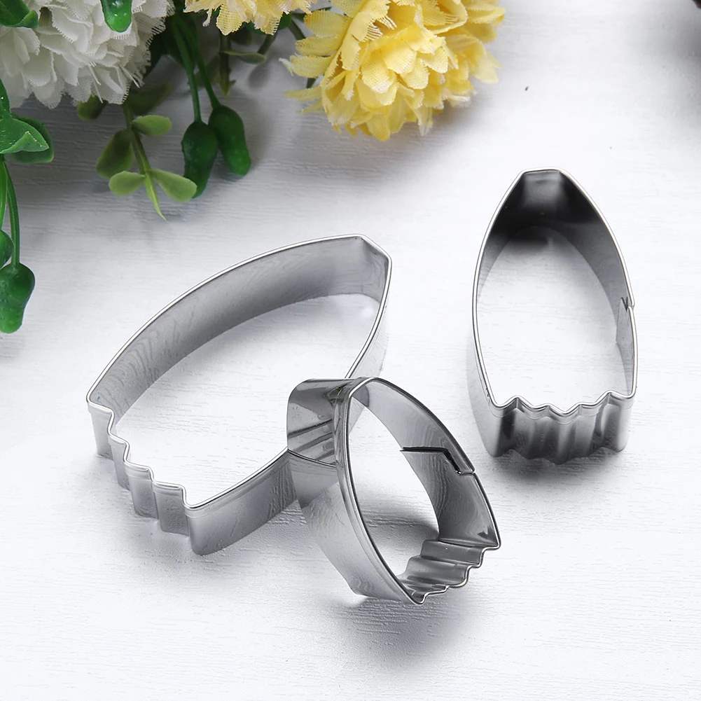Buy 3pcs/set Flower Petal Cake Cookie Cutters