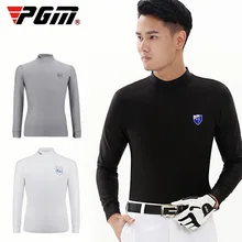 PGM Мужская футболка для гольфа теплая обтягивающая высокоэластичная Антистатическая блузка с длинными рукавами для мужчин гольф Нижнее белье Размер m-xxl