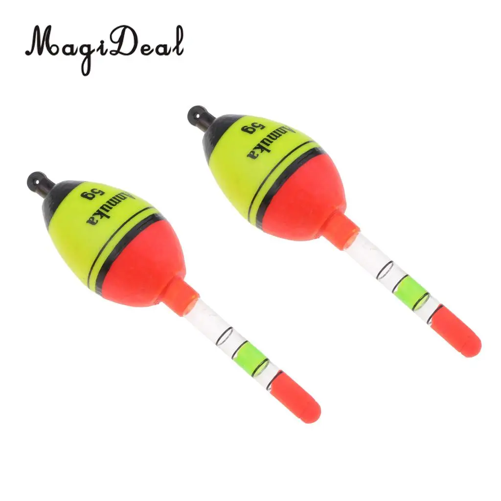 MagiDeal  2 Pieces Luminous Fishing Float Vertical Rock Fishing Buoy Plastic Float Made of high quality EVA plastic material 