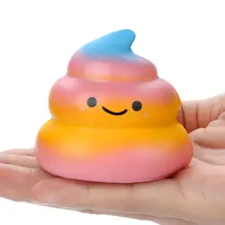 Squishies Kawaii Rainbow Poo супер медленно растущий крем Ароматические игрушки для снятия стресса