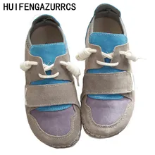 HUIFENGAZURRCS/горячая Распродажа г. Новая обувь ручной работы из воловьей кожи в школьном стиле Женская комфортная обувь на каждый день обувь на плоской подошве