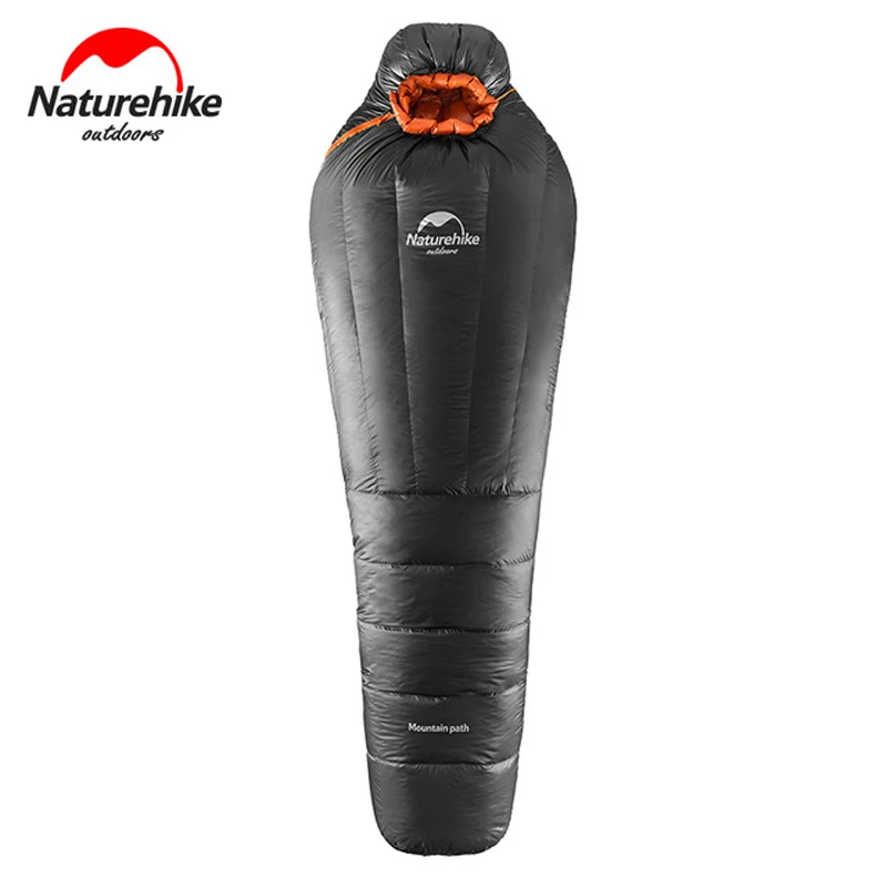 Free Shipping  Naturehike Camping Duck Down Sleeping Bag Mummy Type Sleeping Bags Winter Keep Warm Outdoor Portabl