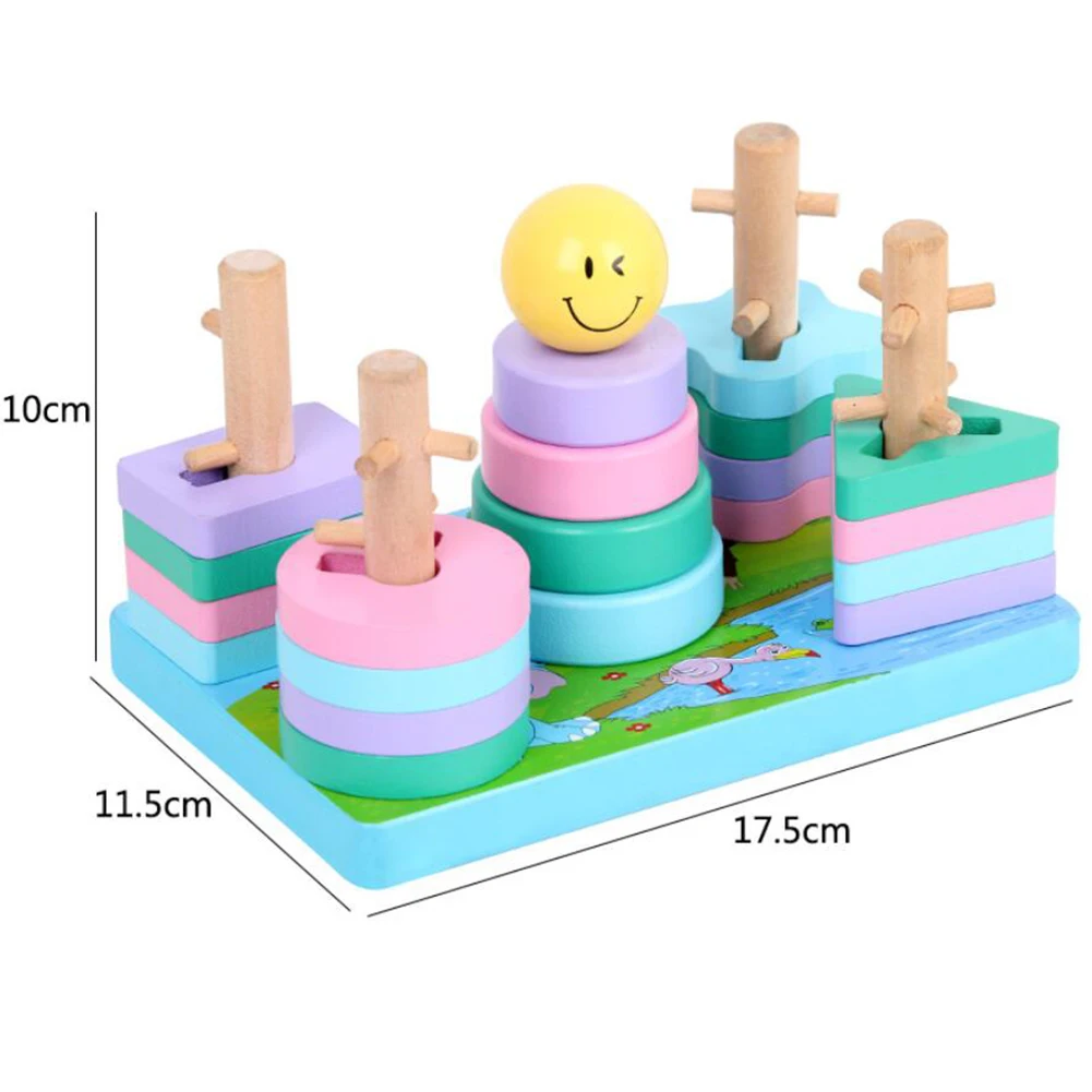 Montessori Toys Educational Wooden Toys for Children Early Learning Exercise Hands-on ability Geometric Shapes Matching Games