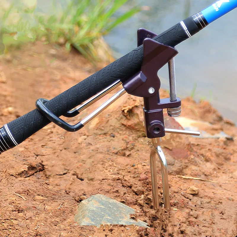 

Universal Angle Adjustable Fishing Rod Holder Stand Aluminum Alloy Bracket Fishing Rod Stents Holder Fishing Pole Bracket