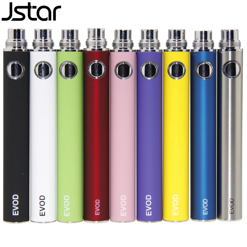 

5pcs/lot Jstar EVOD Battery 650mAh 900mAh 1100mAh E-cigarette evod Battery Electronic Cigarette e cig for MT3 CE4 H2 atomizer