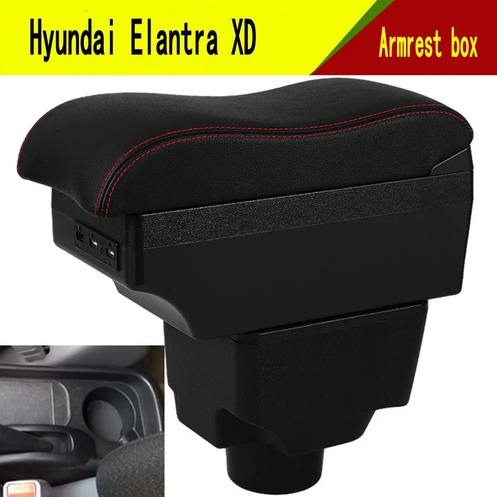 

For Hyundai Elantra XD Armrest Box Car Center Console Storage Space Case Elbow Rest with Cup Holder USB Interface